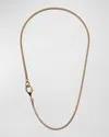 MARCO DAL MASO MEN'S MESH ROSE GOLD PLATED SILVER NECKLACE, 22"L