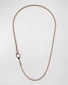 MARCO DAL MASO MEN'S MESH ROSE GOLD PLATED SILVER NECKLACE, 24"L