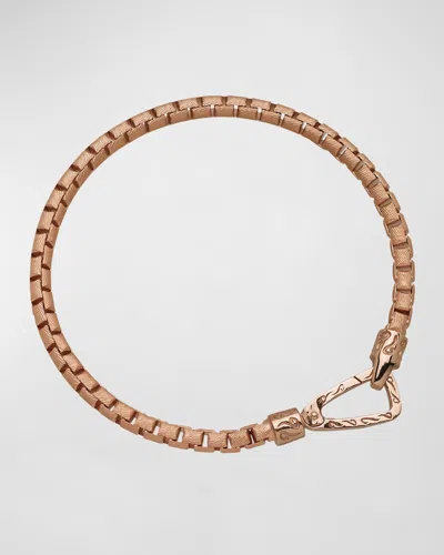 Marco Dal Maso Men's Ulysses Box Chain Bracelet, Gold In Rose Gold