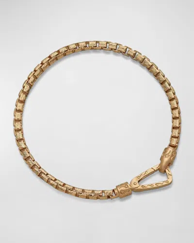 Marco Dal Maso Men's Ulysses Box Chain Bracelet, Gold In Yellow Gold