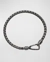 Marco Dal Maso Men's Ulysses Box Chain Bracelet, Silver In Burnished Silver