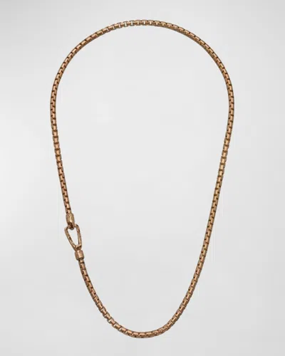 Marco Dal Maso Men's Ulysses Box Chain Necklace In Gold, 52mm