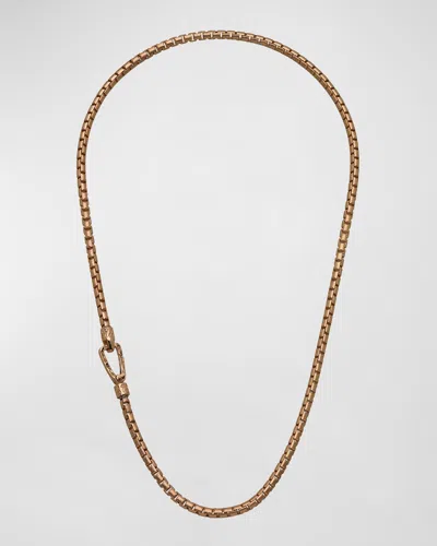 Marco Dal Maso Men's Ulysses Box Chain Necklace In Gold, 57mm