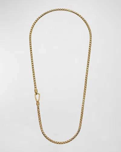 Marco Dal Maso Men's Ulysses Box Chain Necklace In Gold, 57mm In Yellow Gold
