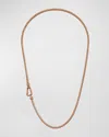 MARCO DAL MASO MEN'S ULYSSES FRANCO CHAIN NECKLACE WITH PUSH CLASP IN GOLD, 52MM