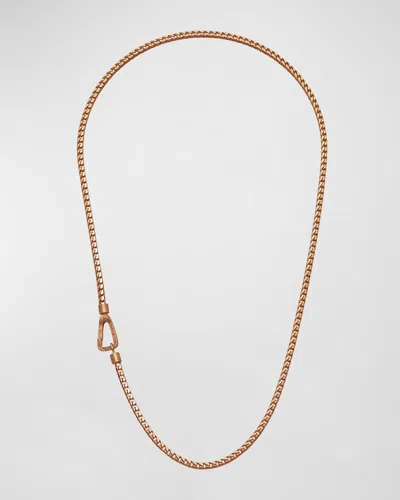 Marco Dal Maso Men's Ulysses Franco Chain Necklace With Push Clasp In Gold, 52mm In Rose Gold