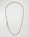 MARCO DAL MASO MEN'S ULYSSES FRANCO CHAIN NECKLACE WITH PUSH CLASP IN GOLD, 57MM