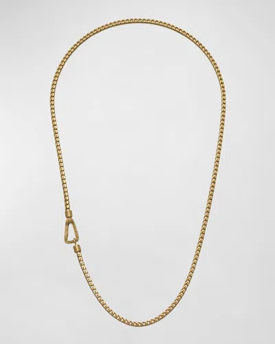 Marco Dal Maso Men's Ulysses Franco Chain Necklace With Push Clasp In Gold, 57mm In Yellow Gold