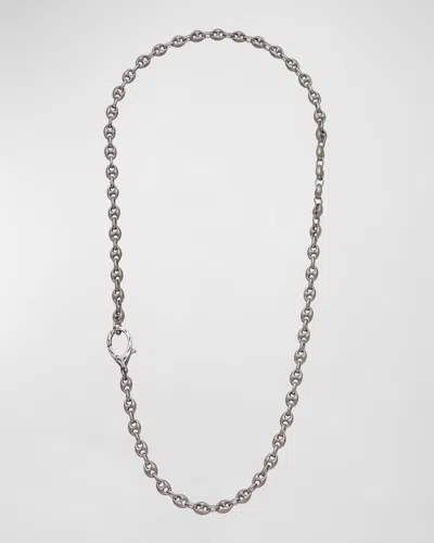Marco Dal Maso Men's Ulysses Marine Link Necklace In Silver, 57mm In Metallic