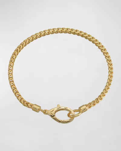 Marco Dal Maso Men's Yellow Gold Plated Silver Bracelet With Lobster Clasp