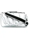 Marco De Vincenzo Claw Design Shoulder Bag In Metallic