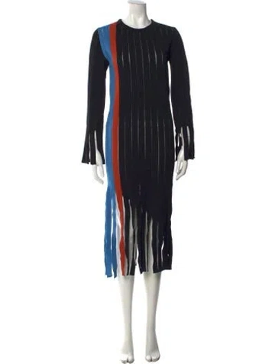 Pre-owned Marco De Vincenzo Colorblock Pattern Midi Length Dress W/ Tags In Black