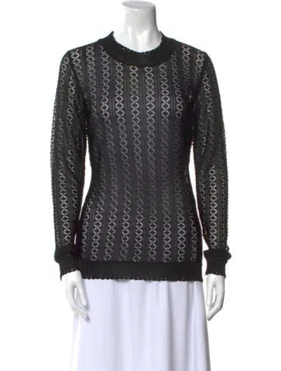 Pre-owned Marco De Vincenzo Crew Neck Long Sleeve Sweatshirt In Black