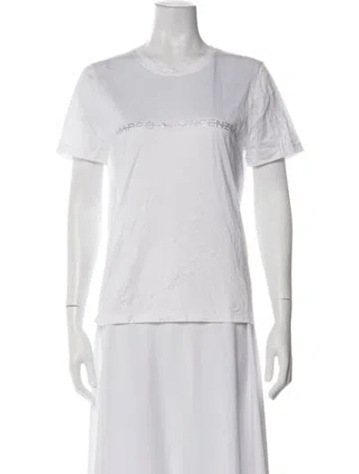 Pre-owned Marco De Vincenzo Crew Neck Short Sleeve T-shirt W/ Tags In White