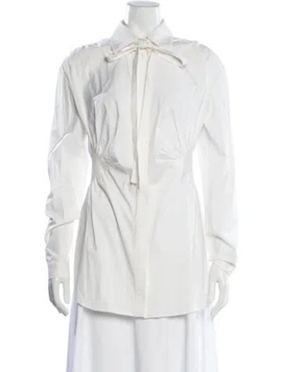 Pre-owned Marco De Vincenzo Long Sleeve Top In White