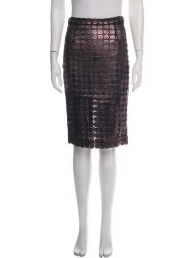 Pre-owned Marco De Vincenzo Patterned Midi Length Skirt In Multicolor