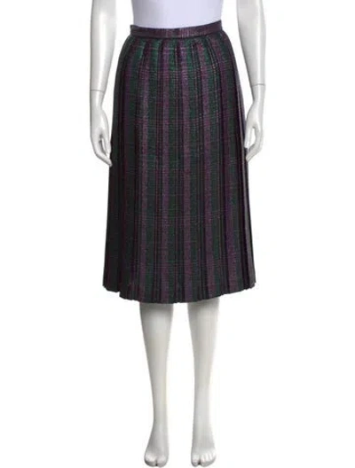 Pre-owned Marco De Vincenzo Plaid Print Midi Length Skirt In Multi