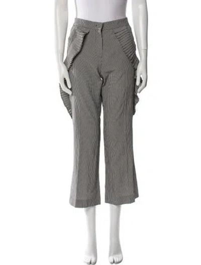 Pre-owned Marco De Vincenzo Plaid Print Wide Leg Pants In Black