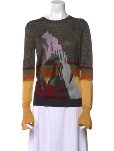 Pre-owned Marco De Vincenzo Printed Crew Neck Sweater In Multi