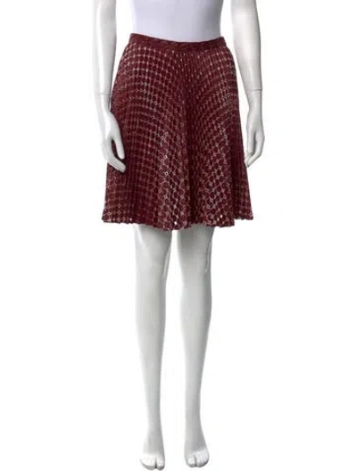 Pre-owned Marco De Vincenzo Printed Knee-length Skirt In Red
