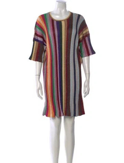 Pre-owned Marco De Vincenzo Striped Mini Dress