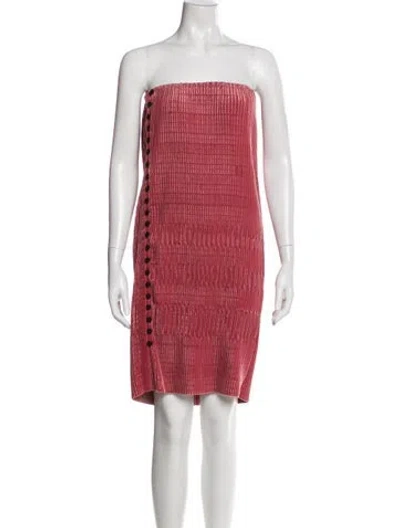 Pre-owned Marco De Vincenzo Velvet Midi Length Skirt In Pink
