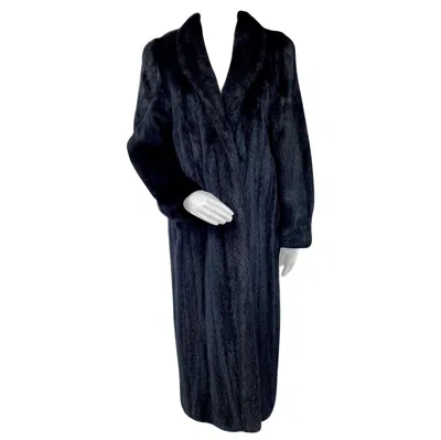 Pre-owned Marco De Vincenzo Vincenzo Black Opal Mink Fur Coat (size 8-s) ~no Duties