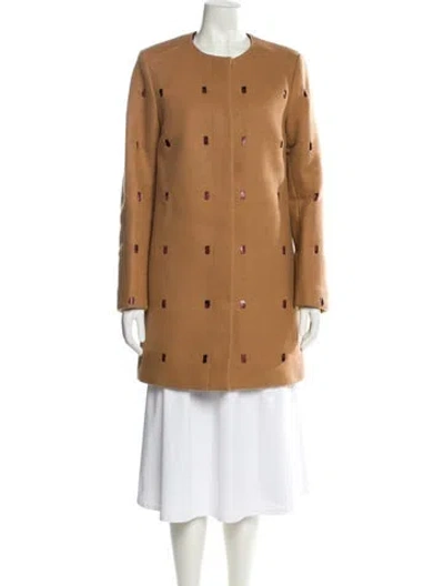 Pre-owned Marco De Vincenzo Virgin Wool Coat In Brown