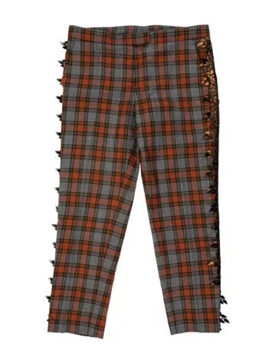 Pre-owned Marco De Vincenzo Virgin Wool Straight Leg Pants In Brown