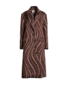 Marco De Vincenzo Woman Coat Brick Size 4 Virgin Wool, Mohair Wool, Polyester In Multi
