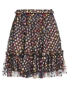 Marco De Vincenzo Woman Mini Skirt Chocolate Brown Size 4 Polyamide, Viscose, Polyester, Silk In Brown