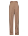 Marco De Vincenzo Woman Pants Camel Size 6 Wool, Elastane In Beige
