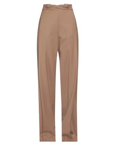 Marco De Vincenzo Woman Pants Camel Size 6 Wool, Elastane In Beige