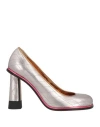 Marco De Vincenzo Woman Pumps Silver Size 7.5 Leather In Silver
