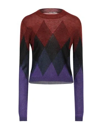 Marco De Vincenzo Woman Sweater Rust Size 6 Acetate, Polyamide, Synthetic Fibers, Mohair Wool, Alpac In Red