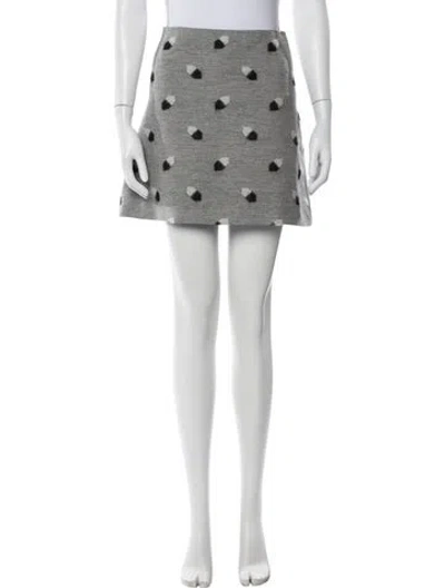 Pre-owned Marco De Vincenzo Wool Mini Skirt In Grey