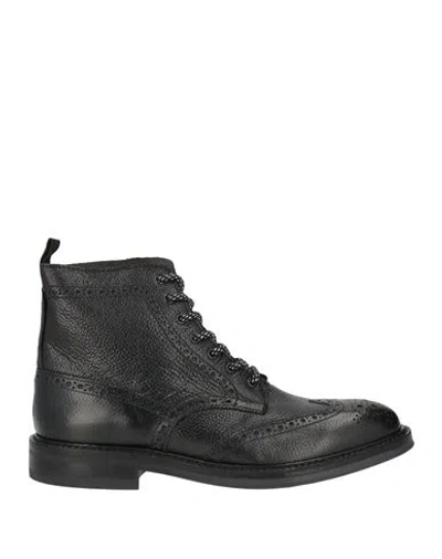 Marco Ferretti Man Ankle Boots Black Size 11 Leather