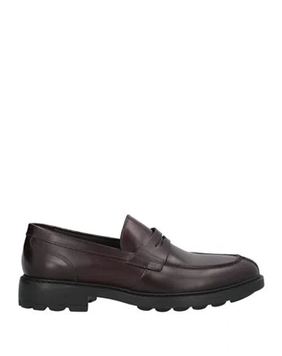 Marco Ferretti Man Loafers Burgundy Size 8 Leather In Red
