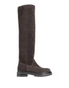 Marco Ferretti Woman Boot Charcoal Size 7 Leather In Grey