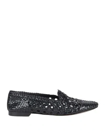 Marco Ferretti Woman Loafers Black Size 7 Leather