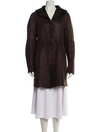 Pre-owned Marco Gianotti Coat In Brown