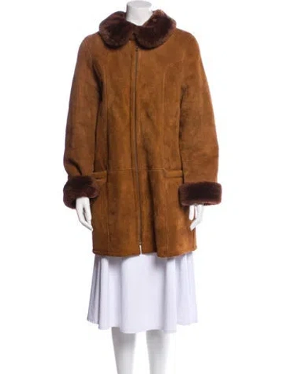 Pre-owned Marco Gianotti Faux Fur Coat In Brown
