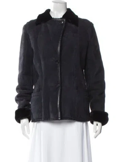 Pre-owned Marco Gianotti Shearling Coat In Black