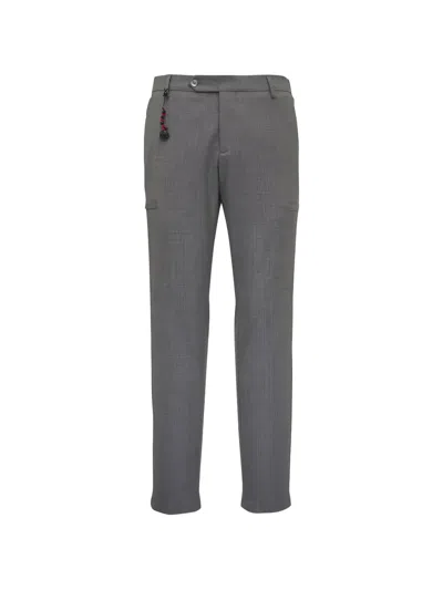 Marco Pescarolo Button Trousers In Gray