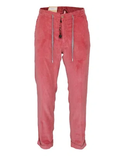 Pre-owned Marco Pescarolo Caracciolo Drawstring Pants Corduroy Luxury Italy 48 In Purple