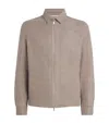 Marco Pescarolo Cashmere 2-way Zip Jacket In Neutral