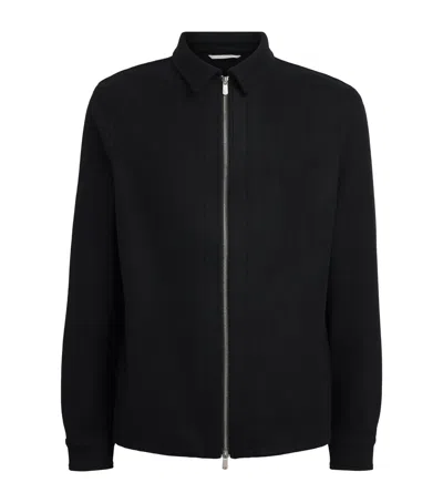 Marco Pescarolo Cashmere 2-way Zip Jacket In Black