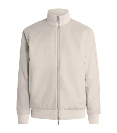 Marco Pescarolo Cashmere-blend Reversible Bomber Jacket In Gray