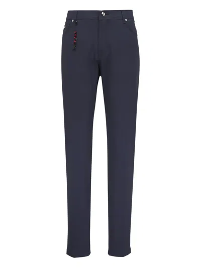 Marco Pescarolo Charm-detail Trousers In Blue