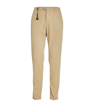 Marco Pescarolo Cotton-silk Slim Trousers In Beige